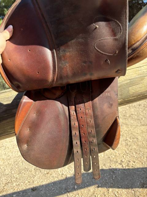 selle forestier cuir marron clair 2012