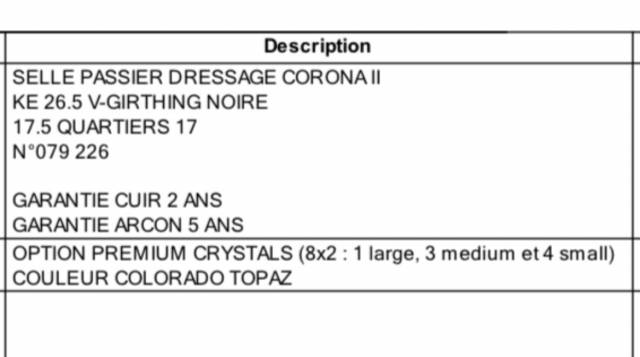 Selle Dressage Passier Corona II