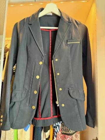 Magnifique Veste Le sabotier 32 bleu marine et or