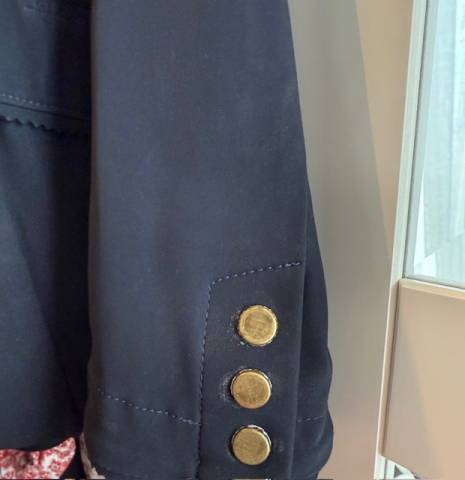 Magnifique Veste Le sabotier 32 bleu marine et or