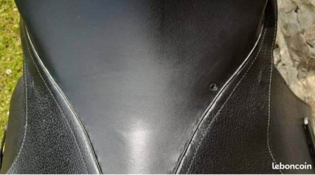 Selle en cuir noire taille 17,5