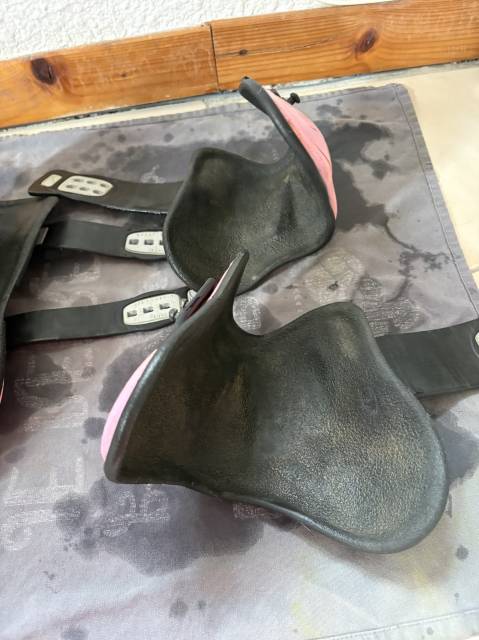 Guêtres + Protège-boulets HEXA rose – matière imperméab