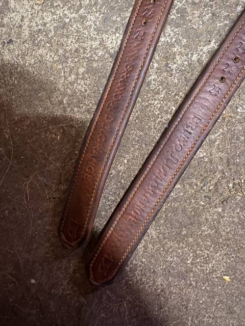 Étrivières Bruno Delgrange en cuir havane 135cm