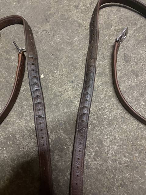 Étrivières Bruno Delgrange en cuir havane 135cm