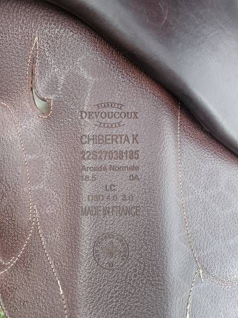 Selle Devoucoux Chiberta K 16.5 Havane