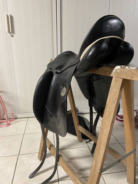 Selle dressage mono-quartier - Time Rider - 17,5