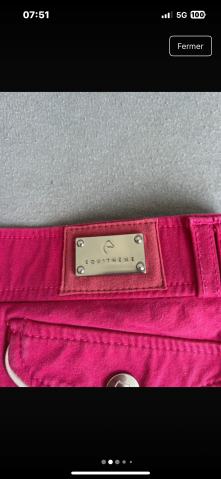 Pantalon equith&egrave;me rose Fuschia XS