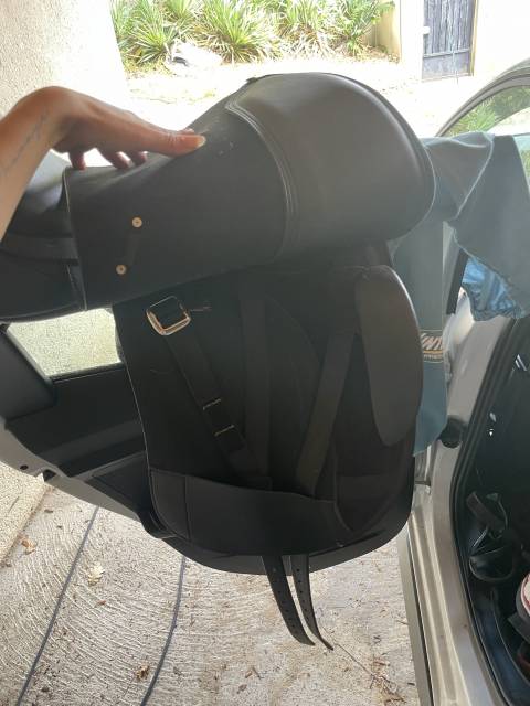 Selle de dressage Wintec Isabell Cair noire en 17 pouces