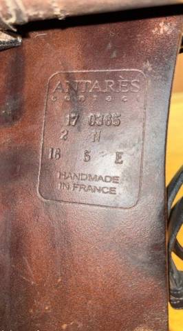 Selle Antares modèle contact 16,5’ havane