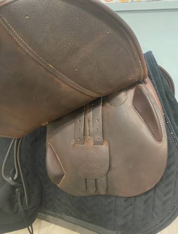 Selle mixte #Eric Thomas élite #17 pousse #étrivières #