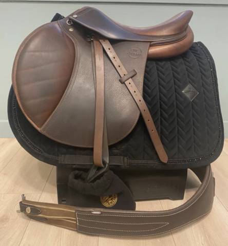 Selle mixte #Eric Thomas élite #17 pousse #étrivières #