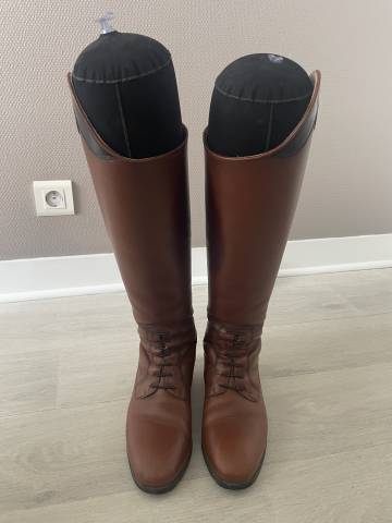 Bottes d'équitation Hathor Bottier sur mesure, cognac
