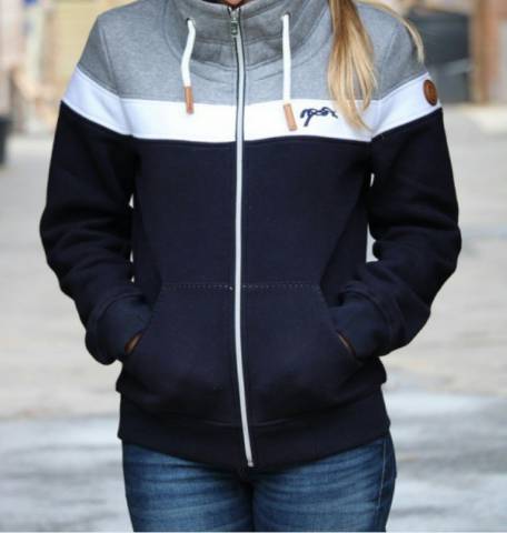 Sweat P&eacute;n&eacute;lope Leprevost Gris & Bleu Marine junior