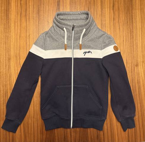 Sweat P&eacute;n&eacute;lope Leprevost Gris & Bleu Marine junior