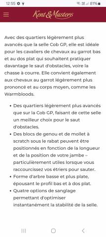 Selle mixte Kent&Masters