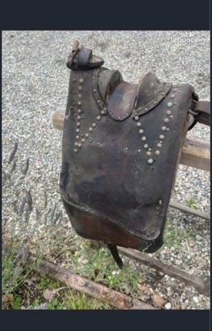 Sellette Harnais surfaix cuir collier  Selle de travail