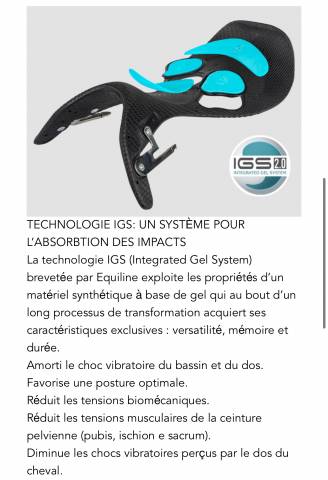 Selle Equiline noir 17 pouces, semi-creux (convient tr&egrave;
