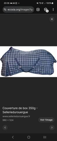 Couverture box  135  100g  bleu