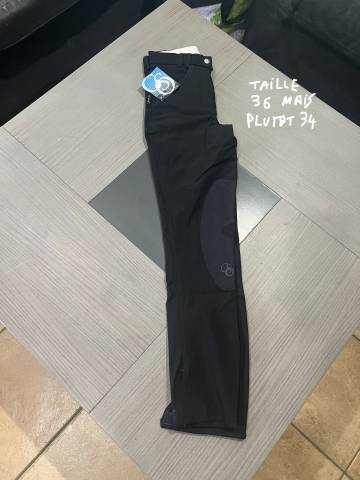 Pantalon neuf &eacute;quitation femme ou mixte noir taille mar