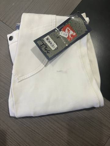 Pantalon neuf &eacute;quitation femme ou mixte blanc taille 44
