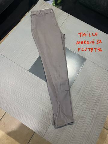 Pantalon &eacute;quitation femme ou mixte marron beige taille 