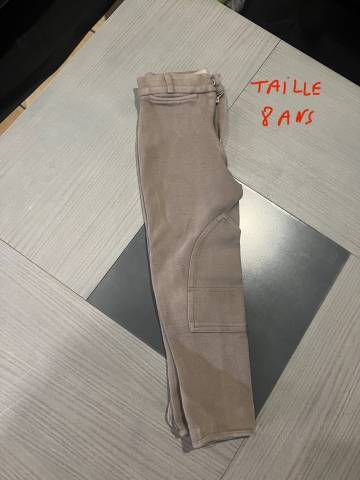 Pantalon &eacute;quitation enfant  mixte marron taille 8 ans  