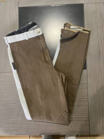 Pantalon &eacute;quitation femme ou enfant mixte biton marron 