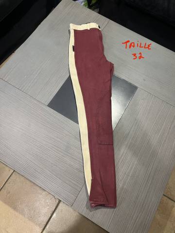 Pantalon &eacute;quitation femme ou enfant mixte biton beige 