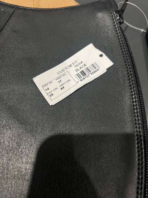 Mini chaps neuf cuir noir d&rsquo;&eacute;quitation mixte femme