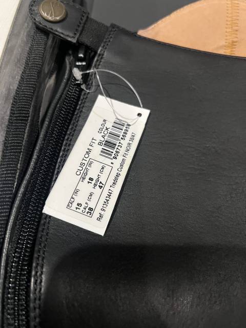 Mini chaps neuf cuir noir d&rsquo;&eacute;quitation mixte femme 