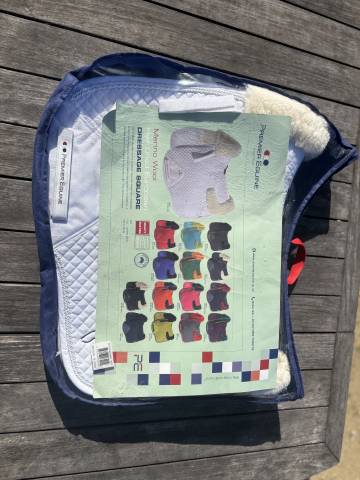 Tapis merino dressage blanc Premi&egrave;re Equine