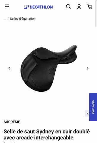Selle Supr&ecirc;me cuir noir