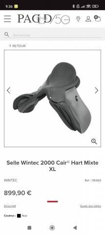 Selle Wintec 2000 Wide Mixte HART &ndash; 18" ​