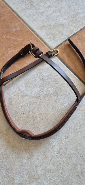 Muserolle cuir bicolore