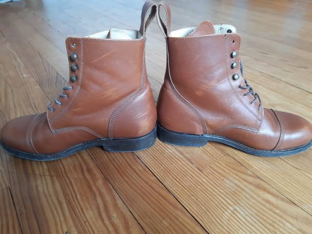 Boots en cuir marron taille 38