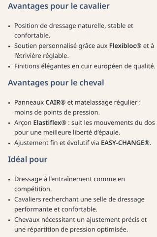 Selle dressage Bates