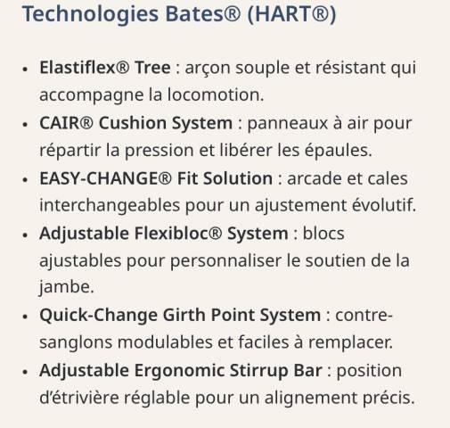 Selle dressage Bates