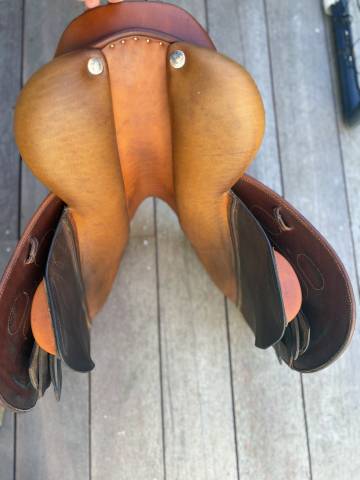 Selle GBS CSO havane + sangle + &eacute;trivi&egrave;res 