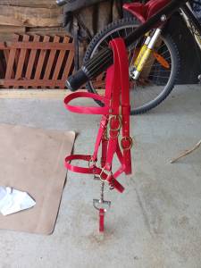 Licol filet biotan rouge taille cob