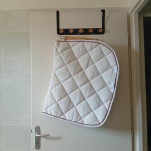 Tapis de selle blanc cheval