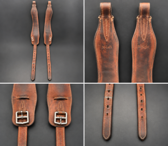 Étrivières CWD en cuir marron – Taille M – Paire