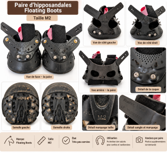 Hipposandales Floating Boots M2 – Paire –  peu servies