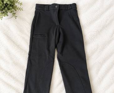Pantalon d’équitation femme noir et bleu marine