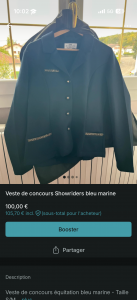 Veste concours Showriders