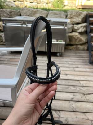Filet bridon cuir noir 