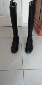 Bottes Felix Bühler cuir noires Milano 39