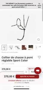 Collier de chasse cwd poney