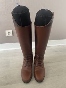 Bottes d'équitation Hathor Bottier sur mesure, cognac