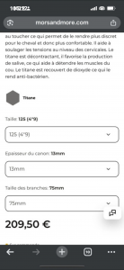Mors pelham comfy simple brisure bomber 125