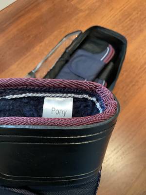 Guêtres de transport équithème bleu renforcée